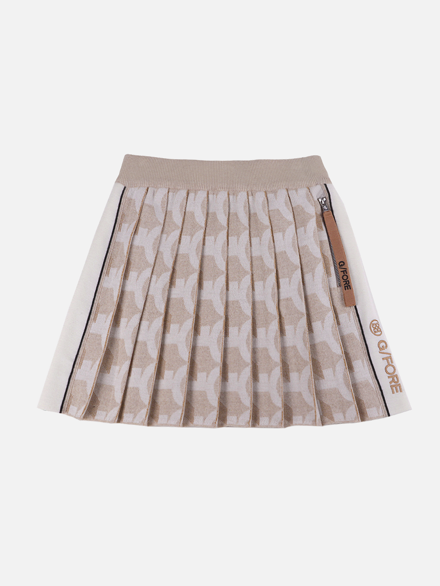 Knit Jacquard Skirt_beige