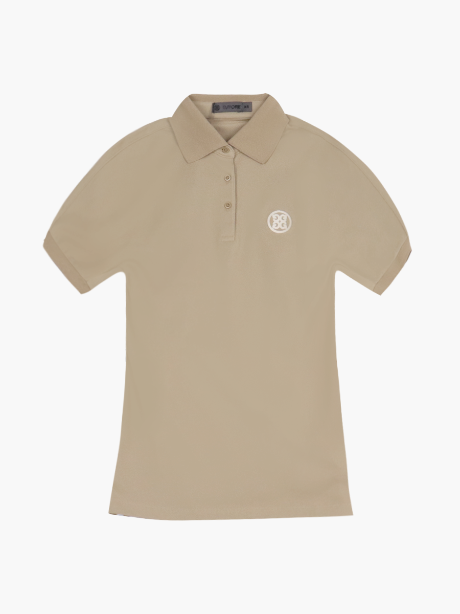 Pique Polo Short-Sleeve T-Shirts_BEIGE