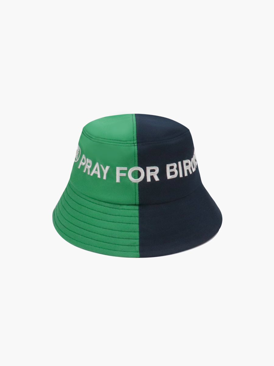 PRAY FOR BIRDIES Color Block Hat_GrNv