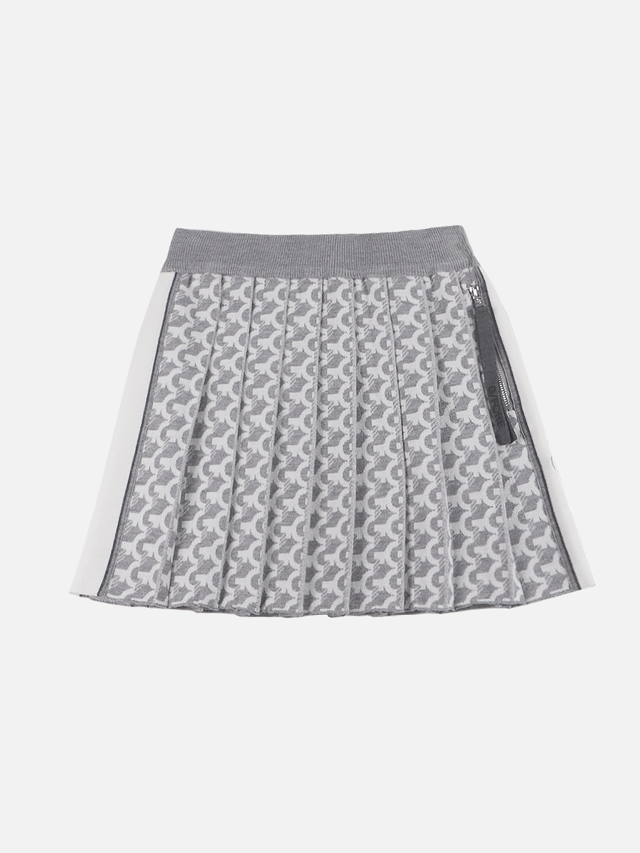 Knit Jacquard Skirt_grey