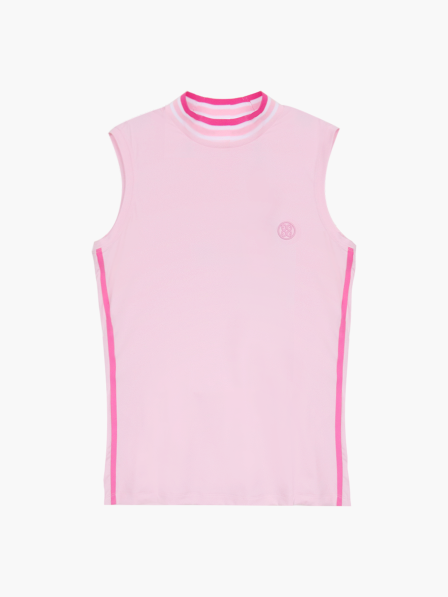 Sleeveless Mock T-Shirts_pink