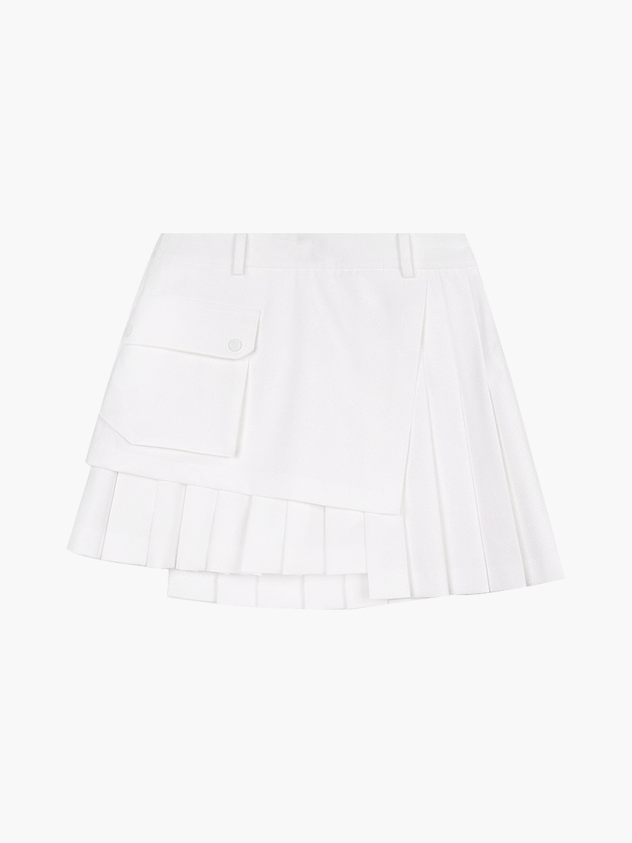 Pleats Wrap Skirt