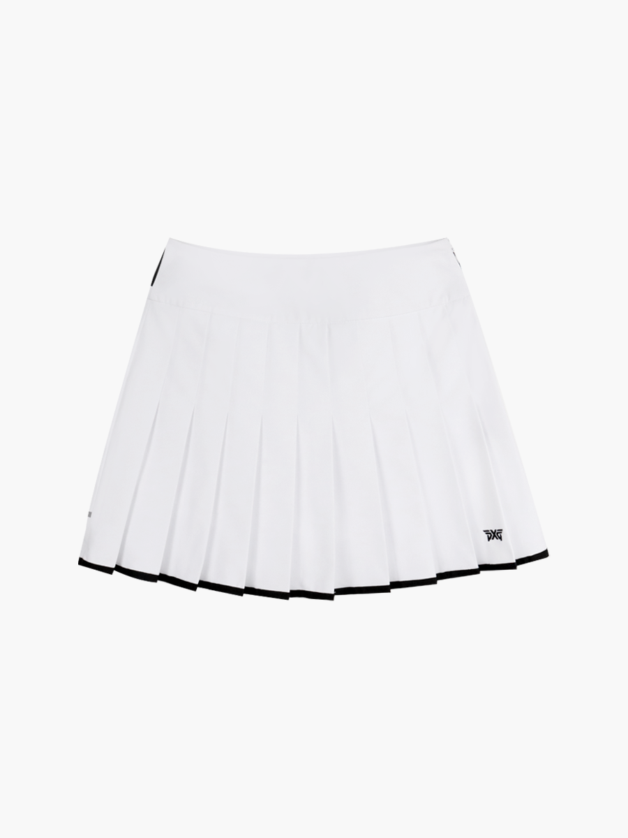 ALL OVER PLEATED SKIRT_WH