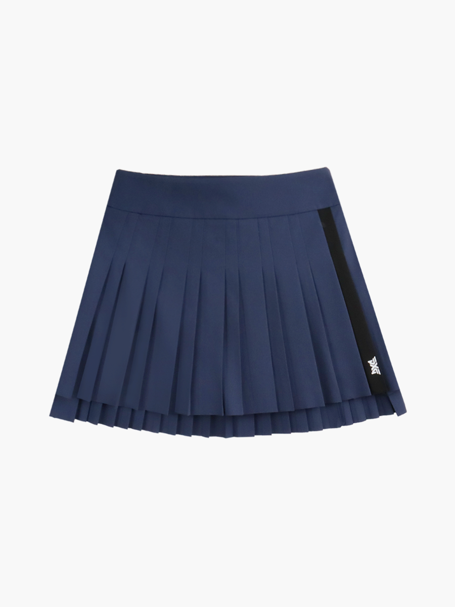 ALL OVER PLEATED SKIRT_BL