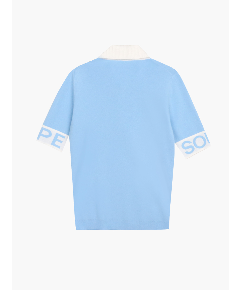 반팔 티셔츠 블루 색상 이미지-S14L3